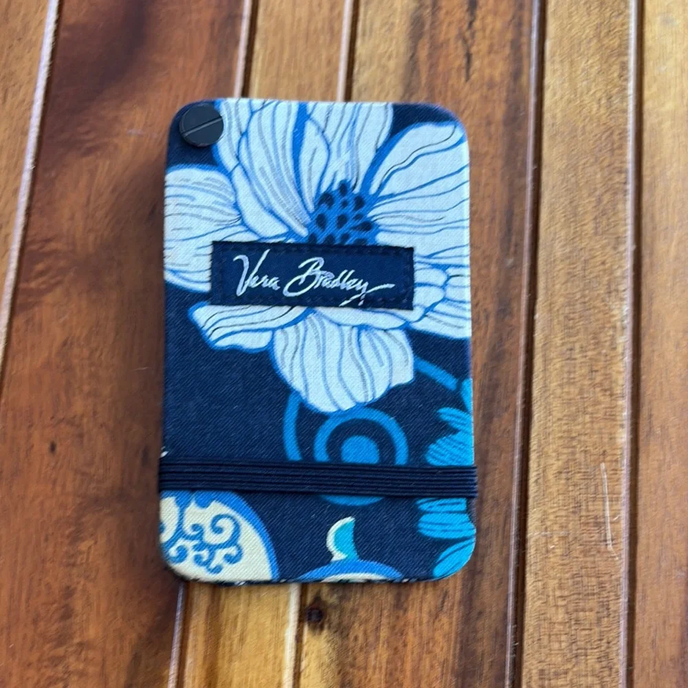 Vera Bradley Blue Floral Card Fan wallet